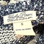 Lucky Brand SMALL Striped Loose Knit Notched V-Neck Short Sleeve Sweater Photo 8