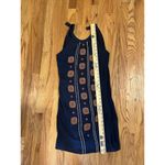 THML  Anthropologies S Womens Blue Halter Embroidered Spring Dress Photo 7