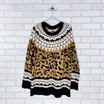 Torrid  Vegan Cashmere Pullover Animal Print Crewneck Sweater Size 0 Photo 4