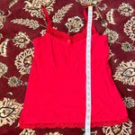 Old Navy Y2K Babydoll‎ Red Lace Trim Tank Top size M  Photo 6
