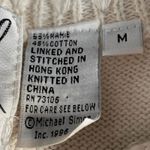 Vintage 1996 Michael Simon Heart Sweater Pink Red Button Crewneck Cardigan White Size M Photo 9