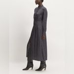 Everlane  Polka Dot Hammered Satin‎ Shirt Viscose Maxi Dress Size 4 Photo 1