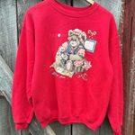 Vintage Hanes Heavyweight Grandma Bear Graphic Sweatshirt Red Size M Photo 0