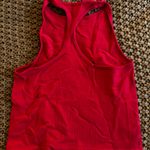 Free People Pink ribbed racerback active tank  Photo 1