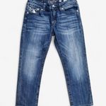 Miss Me  Early 2010s Blue Bling Boyfriend Capris Jeans Photo 3