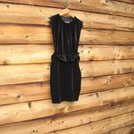 H:ours Revolve Mod Black Velvet Mini Dress No Metallic Photo 2