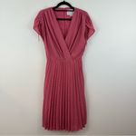 Gal Meets Glam Rose Pink “Angelica” Faux Wrap Fit Flare Dress Size 6 Women's Photo 1