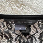 Armani Exchange Women’s Beautiful Black Lace  Blouse Top size M EUC Photo 1