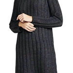 Madewell Womens Ribbed Charcoal Mock Neck Sweater Dress Size XS Photo 0