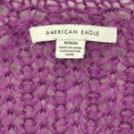 American Eagle Women’s  Striped Open Weave V-Neck Sweater Medium Retro Photo 1