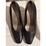 Parade Collection black Leather Square Toe Block Heel Classic Pumps Size 6 Photo 1