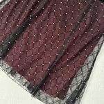 Women's Y2K Fairy Diamond Tulle Overlay Maroon Skirt Whimsigoth Holiday Waist 33 Size undefined Photo 1