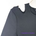 White House | Black Market New! FORME Rib Long Sleeve Cutout Dress black ,size L Photo 6