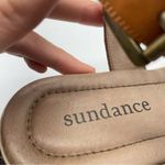 Sundance Tan Leather Gladiator Boho Sandals Gold Womens 38 Flats Beachy Summer Size 7.5 Photo 3