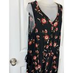 SONOMA Black Floral Jumpsuit Women's XL V Photo 7
