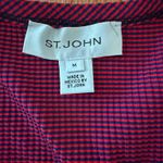 St. John Woman’s Sweater Red Top with Scoop Neck, Sz M Photo 4