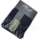 Plush Apparel Ultra Soft Plaid Scarf Blue Photo 2