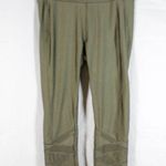 Forever 21 Olive Green Exercise Leggings with Mesh Criss Cross Design Plus Size 1X Photo 2