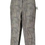 Rafaella  Velvet Faux Leather Animal‎ Print Pants NWT Size 8 Photo 0