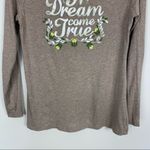 Old Navy A Dream Come True Graphic Taupe Long Sleeve T-Shirt Size Medium Photo 3
