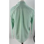 Everlane Women’s Button-Up Shirt Green Stripe 100% Cotton Long Sleeve Size 0 Photo 3