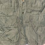 Time & Tru Green military utility style jacket embroidered flowers size XL Photo 1