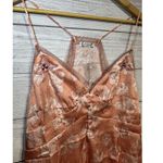 Free People NEW INTIMATELY PEACH/PINK EMBROIDERED SATIN SLEEP CAMI SMALL LACEY Photo 10