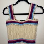 Marc New York Andrew Knit Crochet Tank Top Sweater Cropped SMALL Photo 1