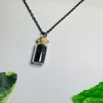 Black Lace Jar Necklace Goth New Photo 2