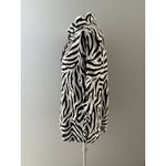 John Mark Zebra Tunic Size M Black White Oversized Lagenlook Wired Collar Size M Photo 5