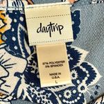 Daytrip  Textured Floral Keyhole Long Sleeve Blouse Large Photo 7