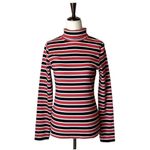 Brave Soul  London Red White‎ And Blue Long Sleeve Turtleneck Pullover Top Size M Photo 2