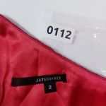 Jay Godfrey  100% Silk Red Chiffon One Shoulder Long Gown Photo 8