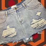 MINKPINK MP|D Trash Talk Distressed Denim Skort Photo 2
