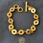 NWOT Julie Vos Gold Bracelet with Turquoise Accents Photo 3