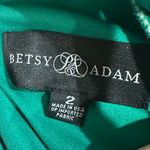 Betsy and Adam  Ruched Glitter-Knit Side-Slit Dress – Emerald Green, NWT Photo 5