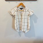 Veronica Beard Veronica‎ Beard Milly Plaid Flutter Sleeve Shirt size Medium in Multi Photo 2