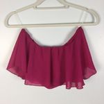 Pitaya ‎ Womens Size S Pink Chiffon Bandeau Crop Top Photo 1