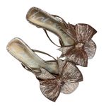 Circus NY by Sam Edelman Natalina Metallic Bow Kitten Heel Slide Sandals Size 10 Gold Photo 4