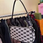 Michael Kors  y2k nylon leather strap shoulder bag in black monogram jet set Photo 1