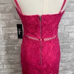 Lulu's Taliah Hot Pink Lace Midi Dress Photo 5