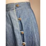 Vintage Denim Wrap Around Skirt Wooden Barrel Button XS/S SEE MEASUREMENTS Blue Photo 1