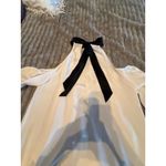 Ramy Brook  White Cold Shoulder Mock Neck Tie Back Bell Sleeve Blouse Top M Photo 8