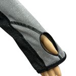 BKE Sport Athletic Workout Long Sleeve Thumb Hole Shirt Black White Size Medium Photo 4