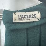 L'Agence L’Agence Dark Green Draped Sleeveless Mini Dress Size 4 Photo 3