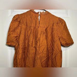Anthropologie Mine size Medium Honey Puff Sleeve Mini Plaid Blouse Photo 5