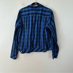 Foxcroft  | Women's Tina Buffalo Crinkle Check Jacket Blue and Black Size 12P Photo 6