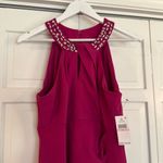 Slny NWT pink crepe embellished neckline draped maxi dress 10 Photo 4