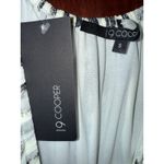 19 Cooper  NWT white gray black stripes ruffle dress Small off the shoulder Photo 1