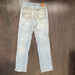 Lee Vintage Thrashed Distressed Light Blue Denim Workwear  Jean Pants Sz. 31x32 Photo 6